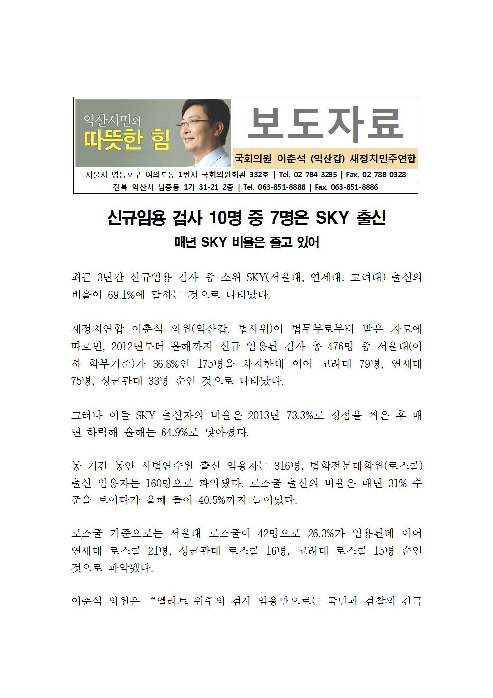 150907 [이춘석의원 국감보도자료] 신규검사 10명 중 7명은 SKY001.jpg